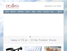 Tablet Screenshot of destinychurch.ca